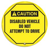 ANSI Caution Safety Steering Wheel Cover: Disabled Vehicle Do Not Attempt To Drive