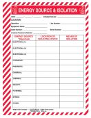 Lockout Procedure Station: Energy Source & Isolation Form