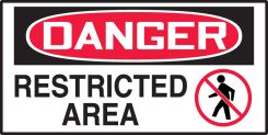 OSHA Danger Safety Label: Restricted Area