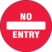 Double-Sided Door Stickers: No Entry - Exit Only