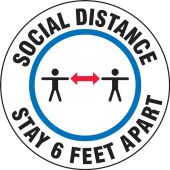 Door Entry Labels: Social Distance Stay 6 Feet Apart