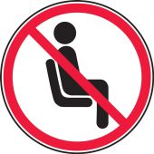 Safety Label: No Sitting Symbol