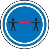 Safety Label: Social Distance Symbol
