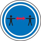Safety Label: Social Distance Symbol