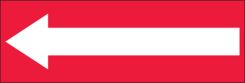 Direction & Location: White On Red Arrow
