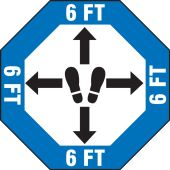 Safety Label: 6 FT - Footprint Images