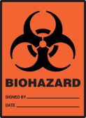 Safety Label: Biohazard