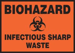 Biohazard Safety Label: Infectious Sharp Waste