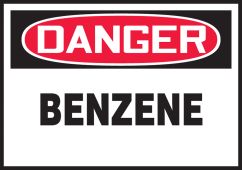 OSHA Danger Safety Label: Benzene