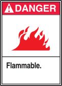 ANSI Danger Safety Label: Flammable.