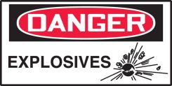 OSHA Danger Safety Label: Explosives