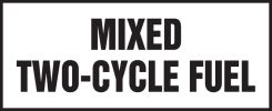 Safety Label: Mixed Two-Cycle Fuel