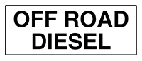 Safety Label: Off Road Diesel
