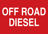 Safety Label: Off Road Diesel