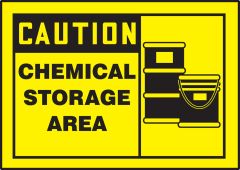 OSHA Caution Safety Label: Chemical Storage Area