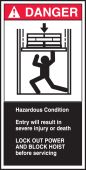 ANSI Danger CEMA Label: Hazardous Condition