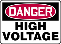 OSHA Danger Safety Label: High Voltage