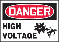 OSHA Danger Safety Label: High Voltage