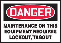 Lockout / Tagout Safety Labels