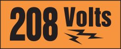 Voltage Marker With Graphic: 208 Volts