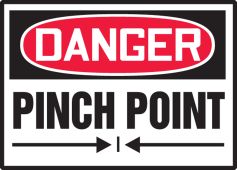 OSHA Danger Safety Label: Pinch Point (With Graphic)