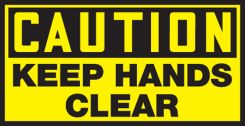 OSHA Caution Safety Label: Keep Hands Clear