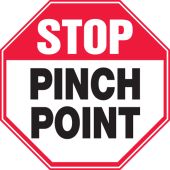 Stop Safety Label: Pinch Point