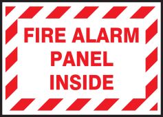 Safety Label: Fire Alarm Panel Inside