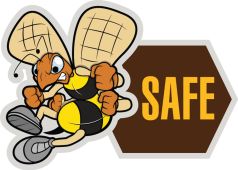 Hard Hat Stickers: (Bee) Safe