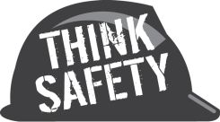 Hard Hat Stickers: Think Safety