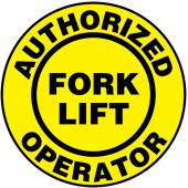 Hard Hat Stickers: Authorized Forklift Operator