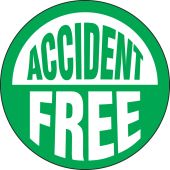 Hard Hat Stickers: Accident Free