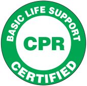 Hard Hat Stickers: Basic Life Support, CPR Certified