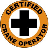 Hard Hat Stickers: Certified Crane Operator