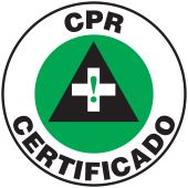 Hard Hat Stickers: CPR Certificado (Español)
