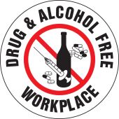 Hard Hat Stickers: Drug & Alcohol Free Workplace