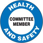 Hard Hat Stickers: Health & Safety Committee Member