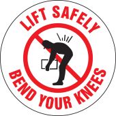 Hard Hat Stickers: Lift Safely, Bend Your Knees