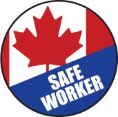 Hard Hat Stickers: Safe Canadian Worker