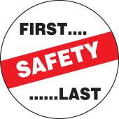 Hard Hat Stickers: Safety . . . First . . . Last