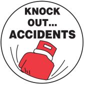 Hard Hat Stickers: Knock Out . . . Accidents