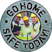 Hard Hat Stickers: Go Home Safe Today! (Workers)