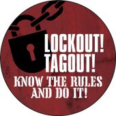 Hard Hat Stickers: Lockout! Tagout! - Know The Rules And Do It!