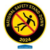 Hard Hat Stickers: National Safety Stand-Down (Yellow)