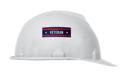 Hard Hat Sticker: Veteran