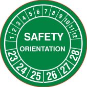 Hard Hat Stickers: Safety Orientation (Numbering)