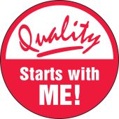 Hard Hat Stickers: Quality Starts With Me