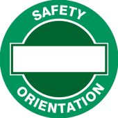 Hard Hat Sticker: Safety Orientation Blank