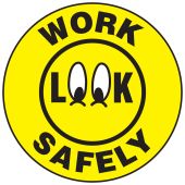 Hard Hat Stickers: Look, Work Safely