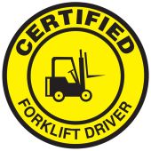 Hard Hat Stickers: Certified Forklift Driver